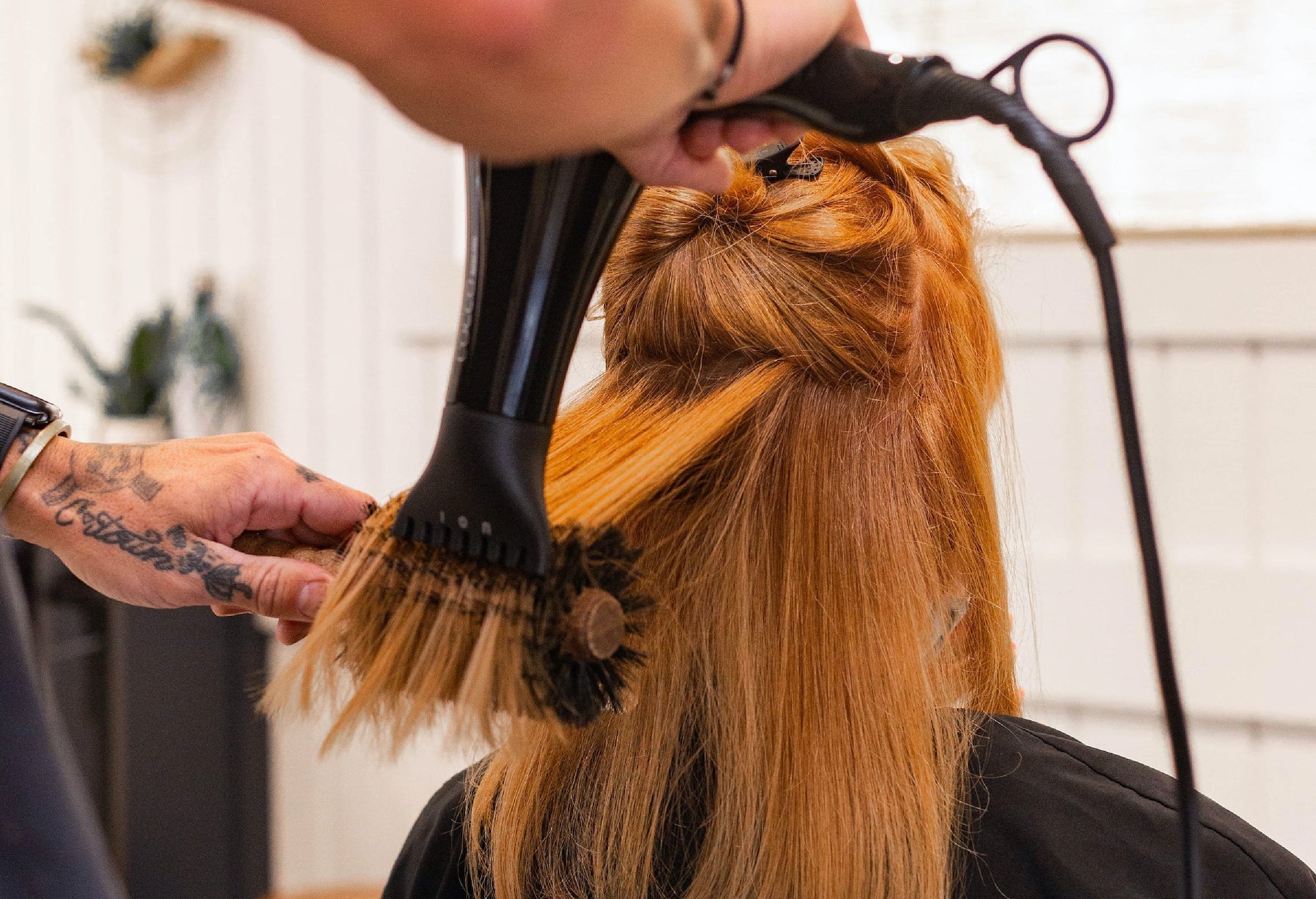 Blow-drying hair straight like a pro