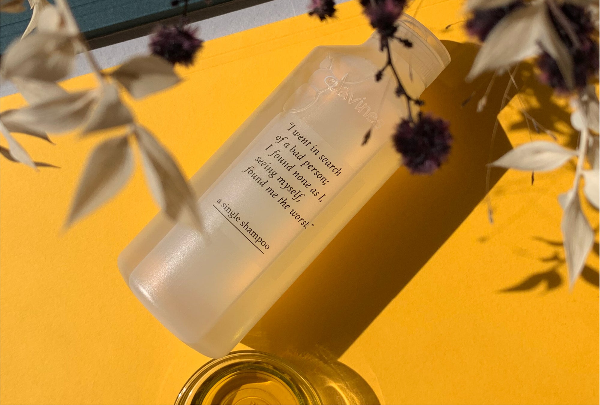 image of Davines A Single Shampoo with an orange background