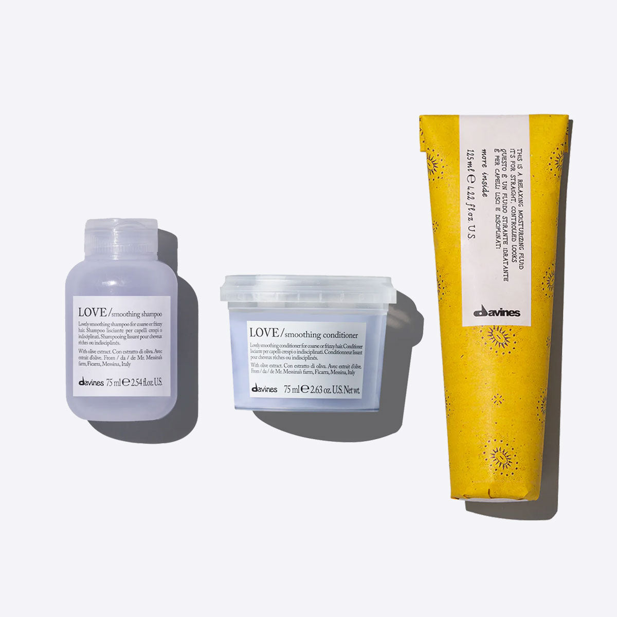 Straight-haired Travel Set 1  3 pz.Davines
